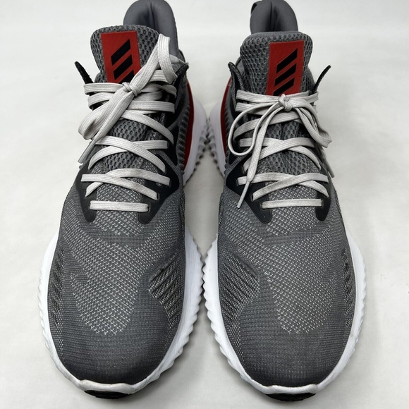Adidas Alphabounce Beyond Men's Size 11 Running Shoes Gray Red White AC8625 - Picture 8 of 12
